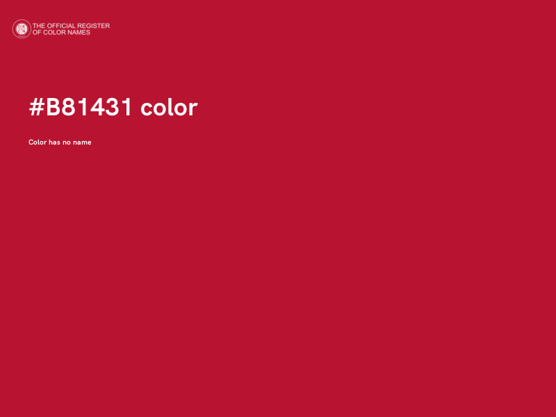 #B81431 color image