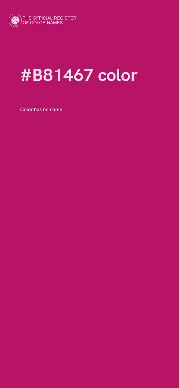 #B81467 color image