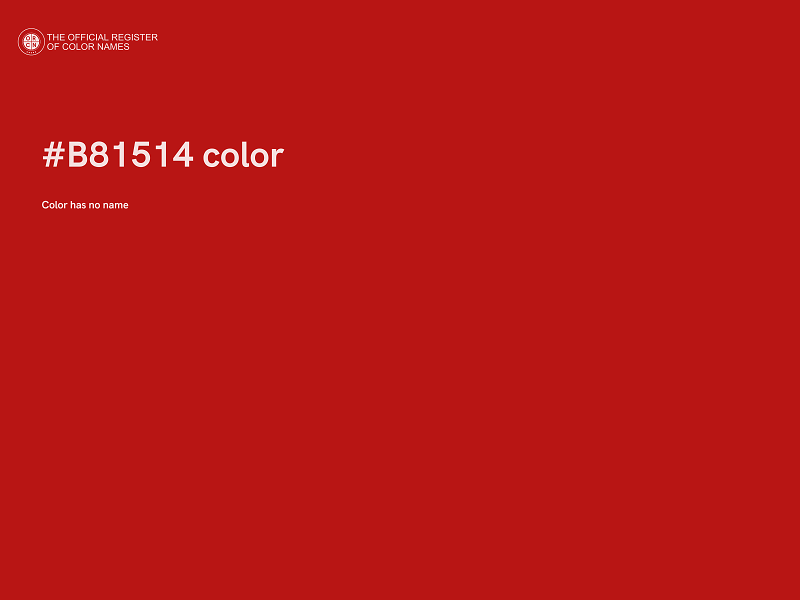 #B81514 color image