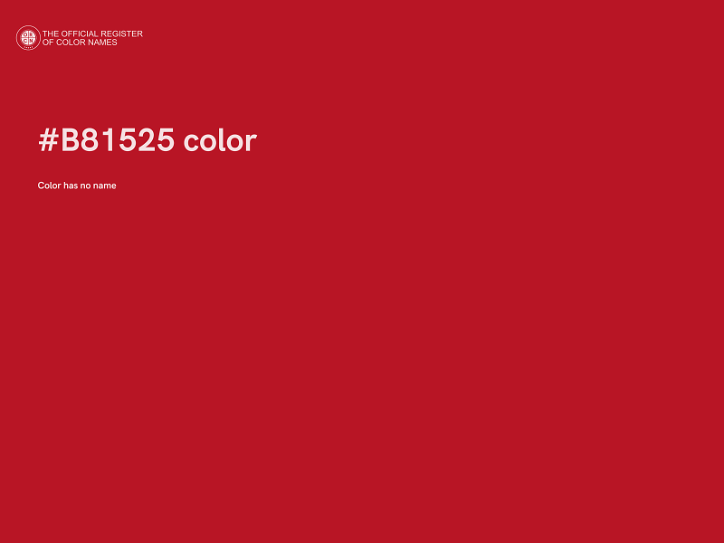 #B81525 color image