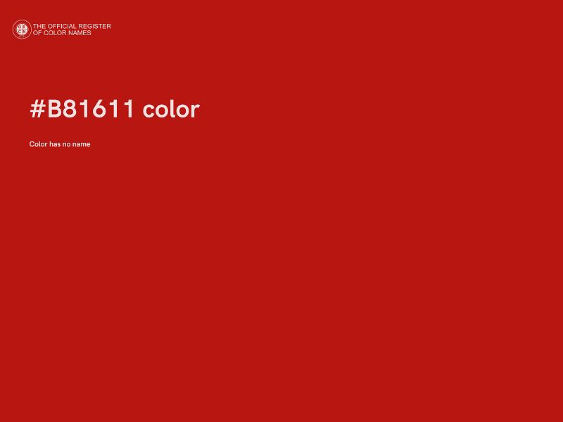 #B81611 color image