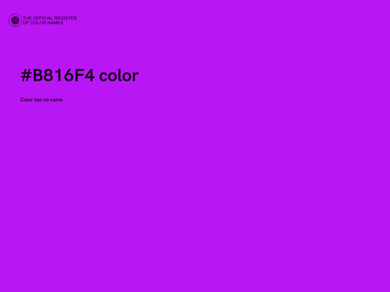 #B816F4 color image