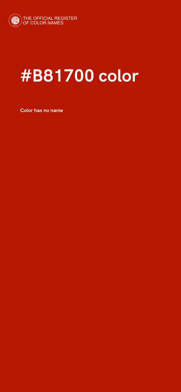 #B81700 color image