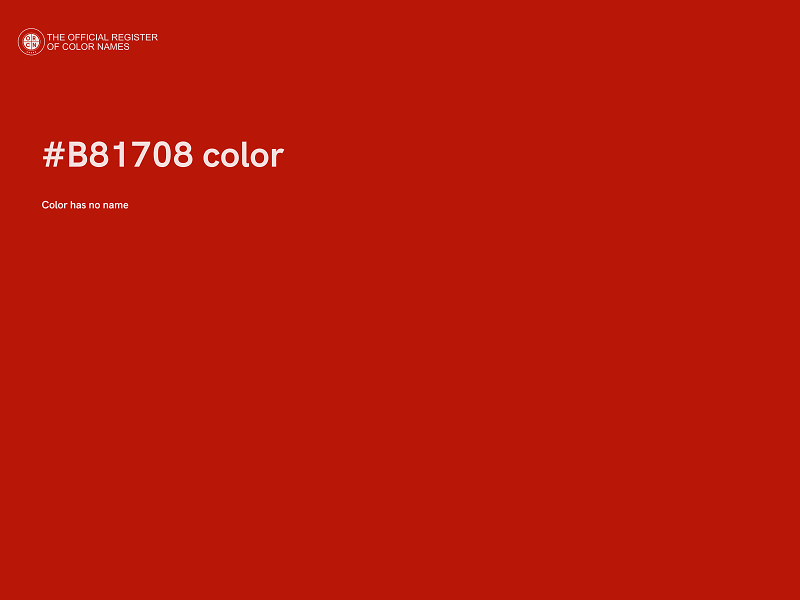 #B81708 color image