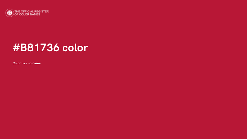 #B81736 color image