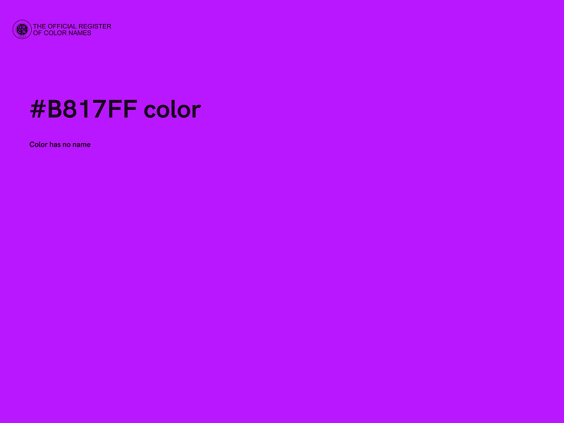 #B817FF color image