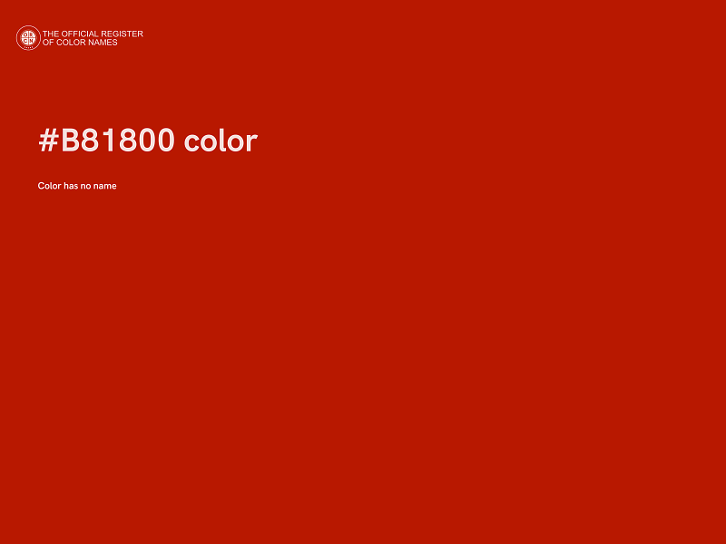 #B81800 color image