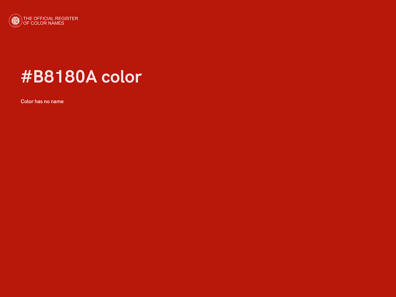 #B8180A color image