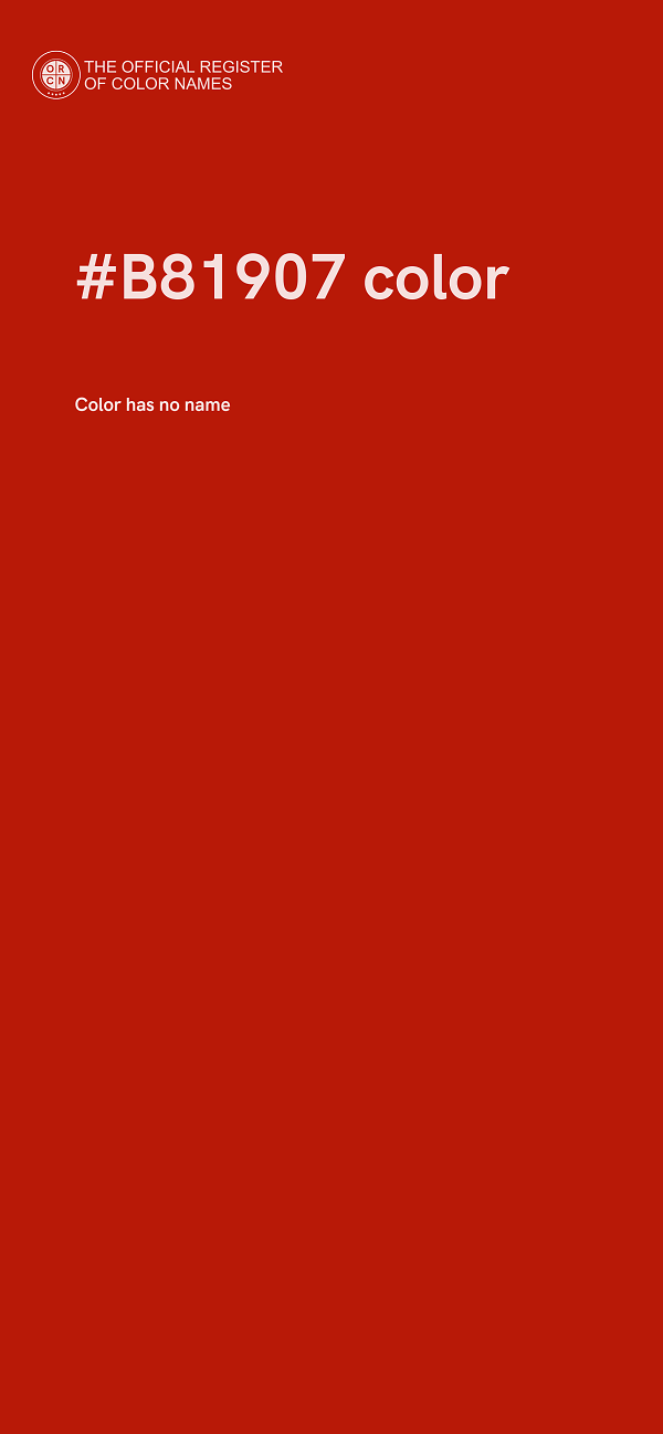 #B81907 color image