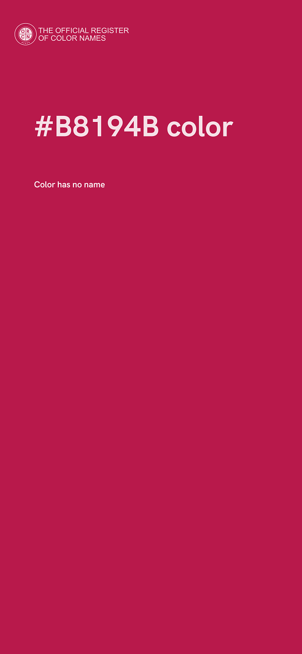 #B8194B color image