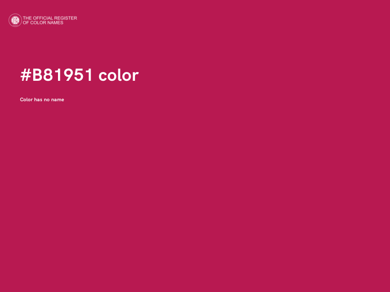 #B81951 color image