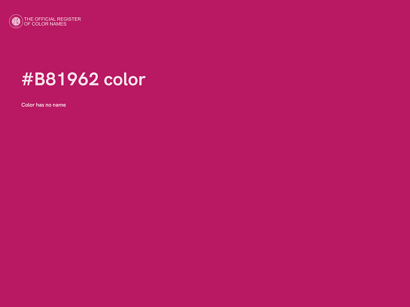 #B81962 color image