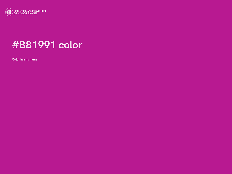 #B81991 color image