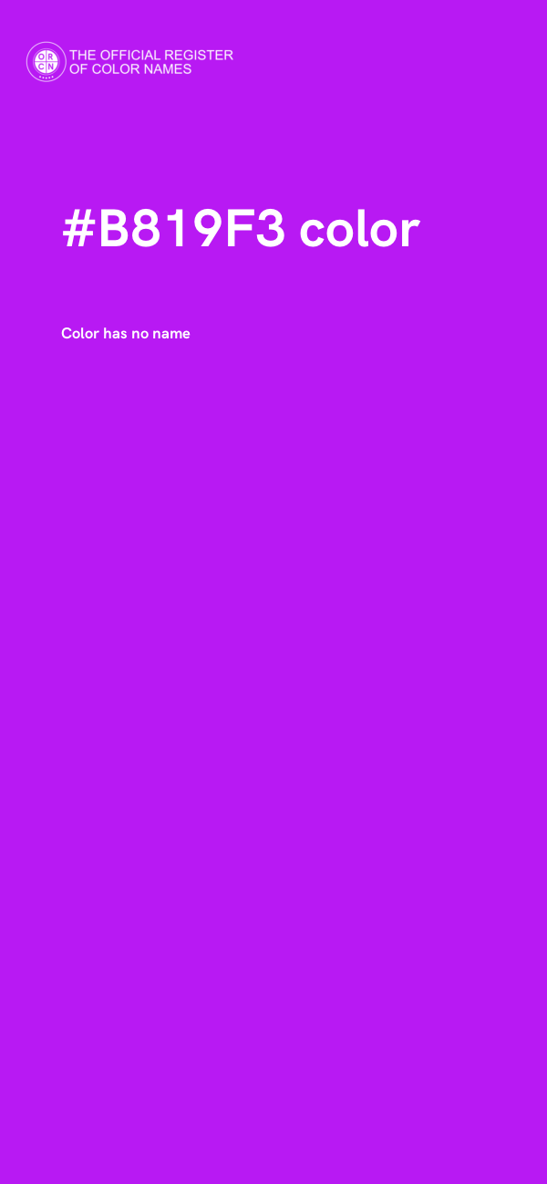 #B819F3 color image