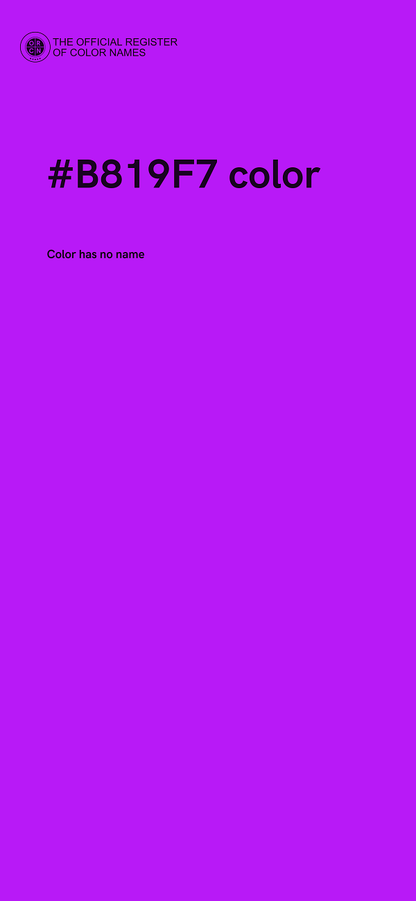 #B819F7 color image