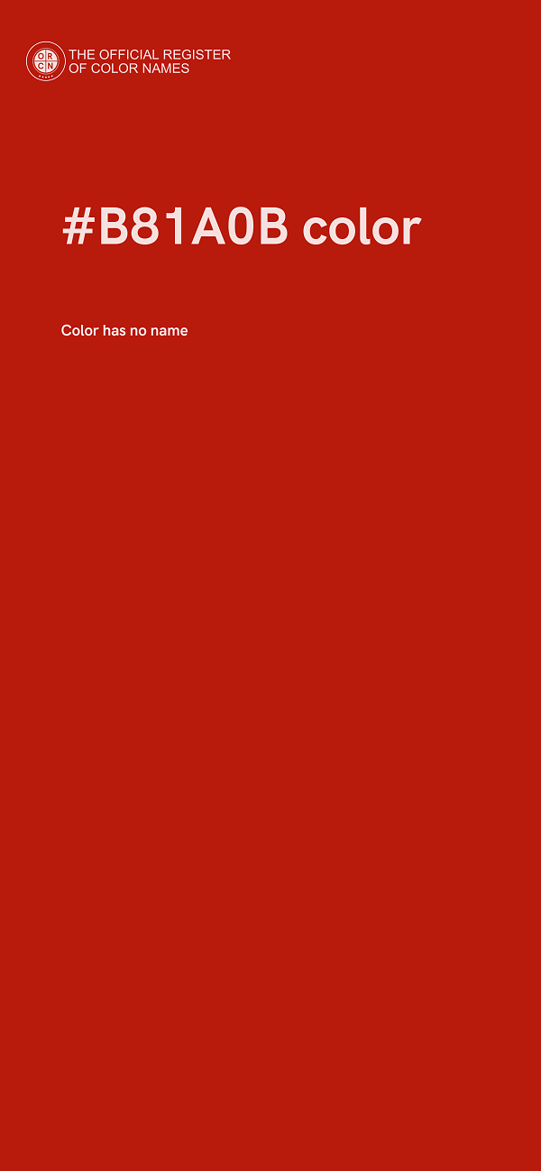 #B81A0B color image