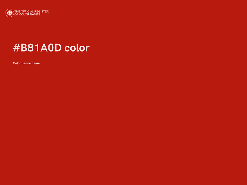 #B81A0D color image