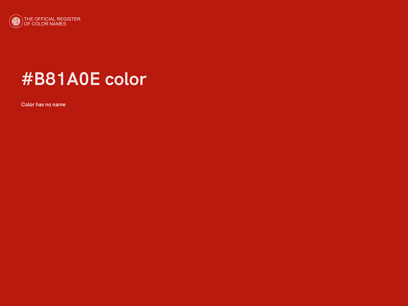 #B81A0E color image