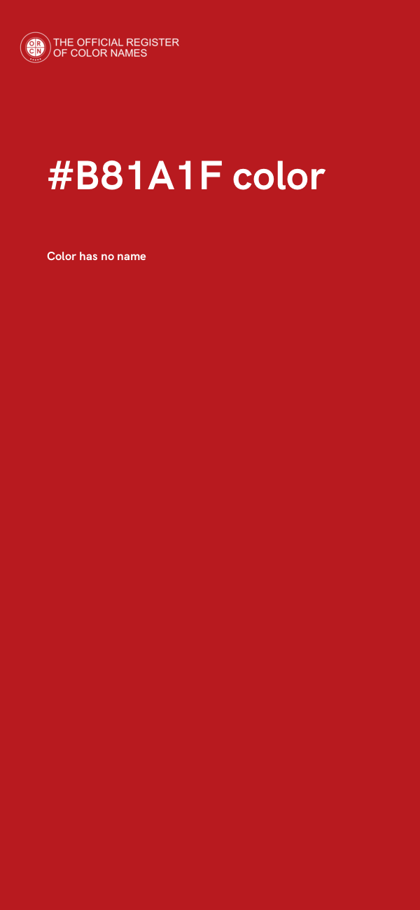 #B81A1F color image