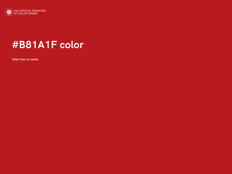 #B81A1F color image