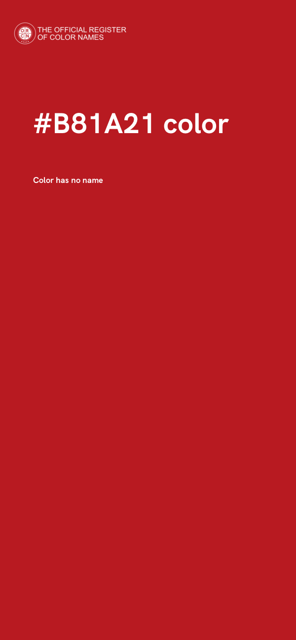 #B81A21 color image
