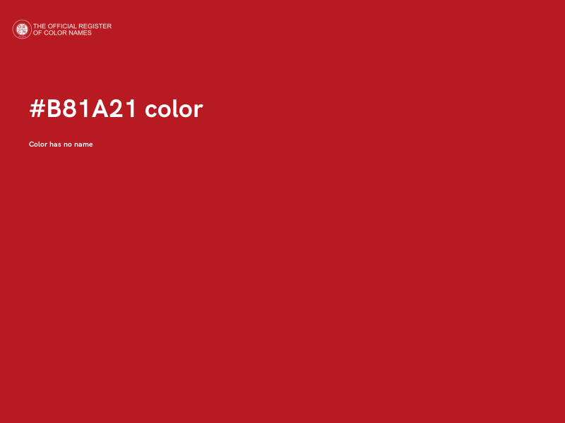 #B81A21 color image