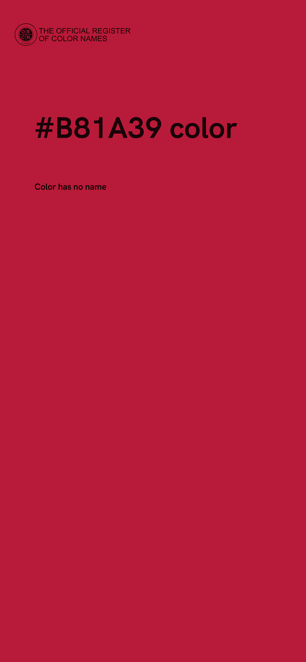 #B81A39 color image