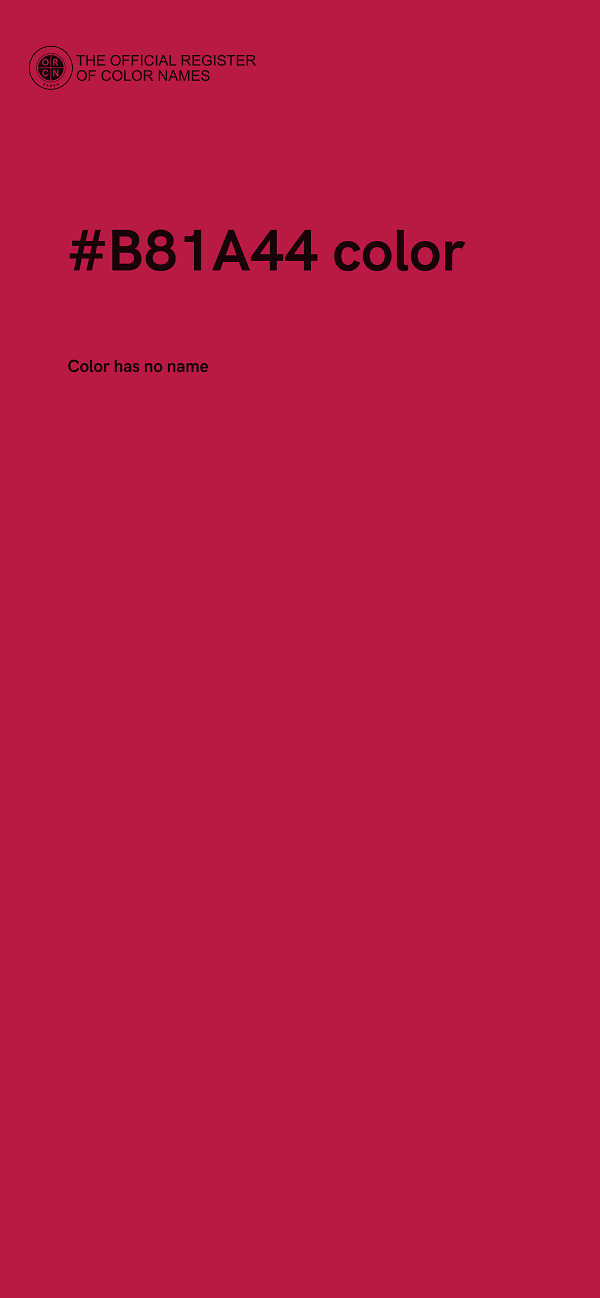 #B81A44 color image