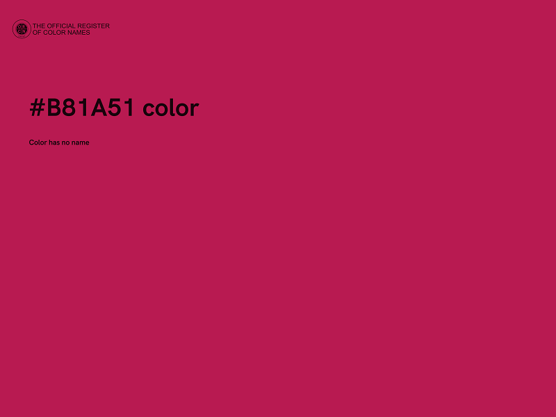 #B81A51 color image