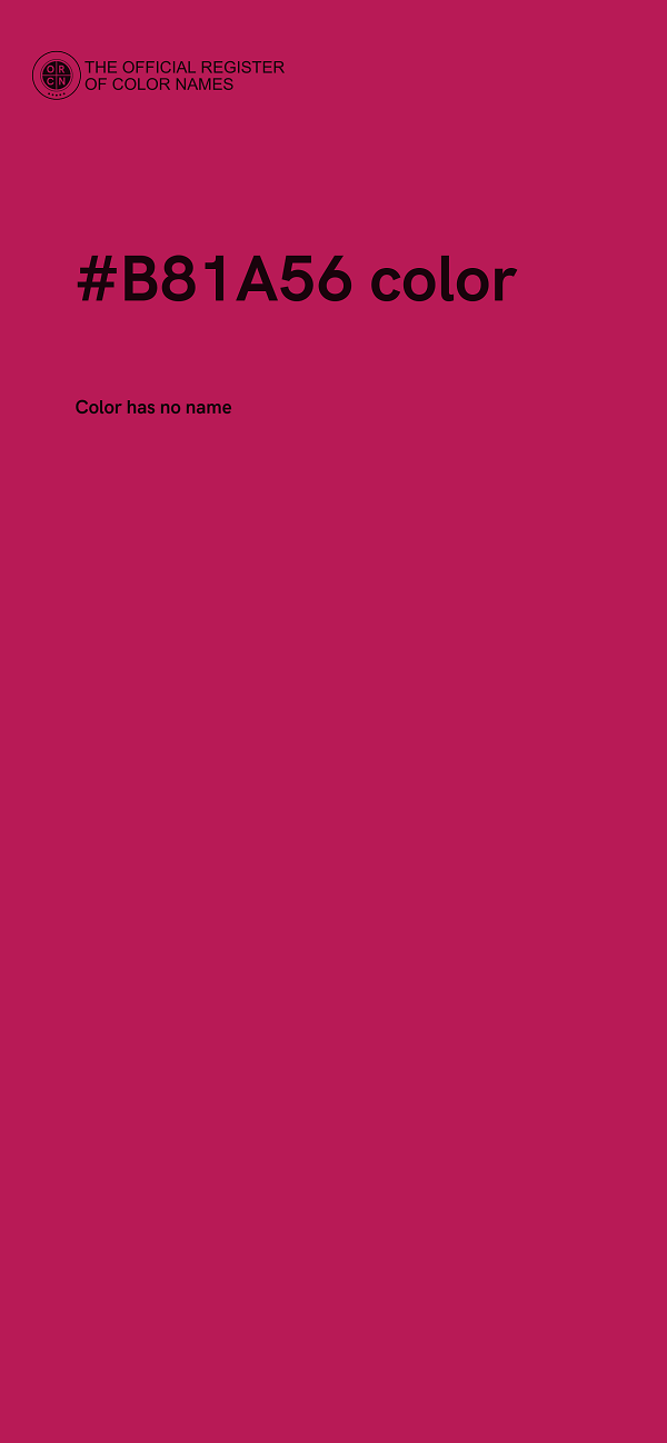 #B81A56 color image