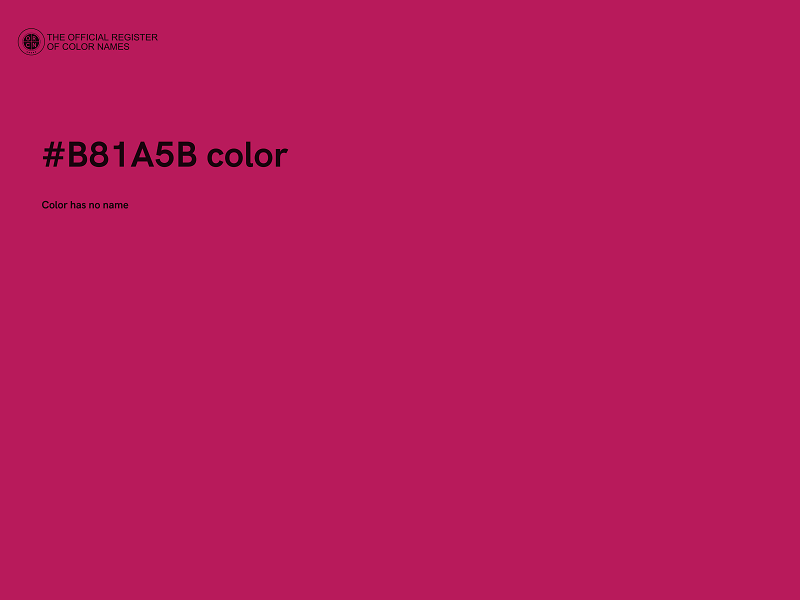 #B81A5B color image