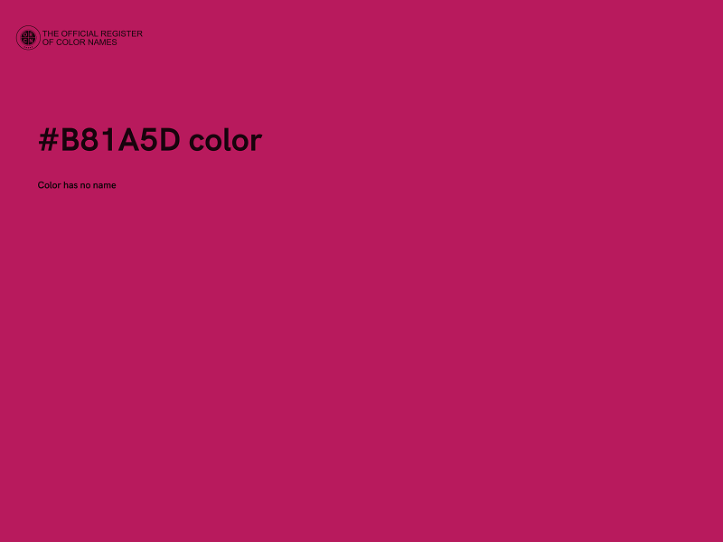 #B81A5D color image