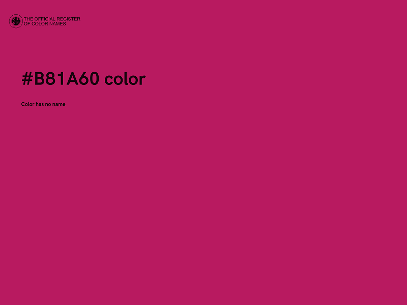 #B81A60 color image