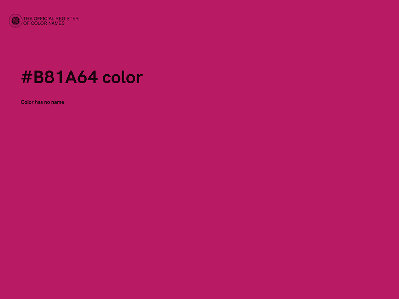 #B81A64 color image