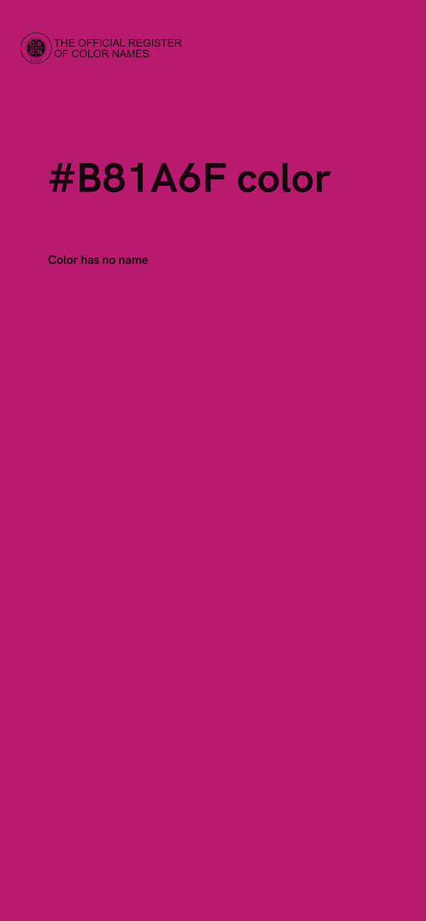 #B81A6F color image