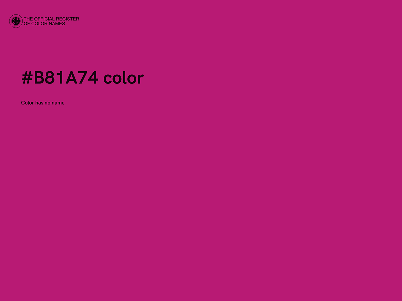 #B81A74 color image