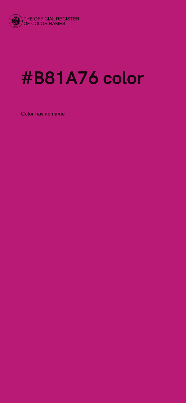 #B81A76 color image