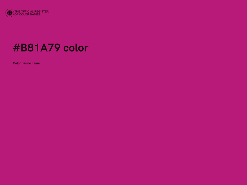 #B81A79 color image