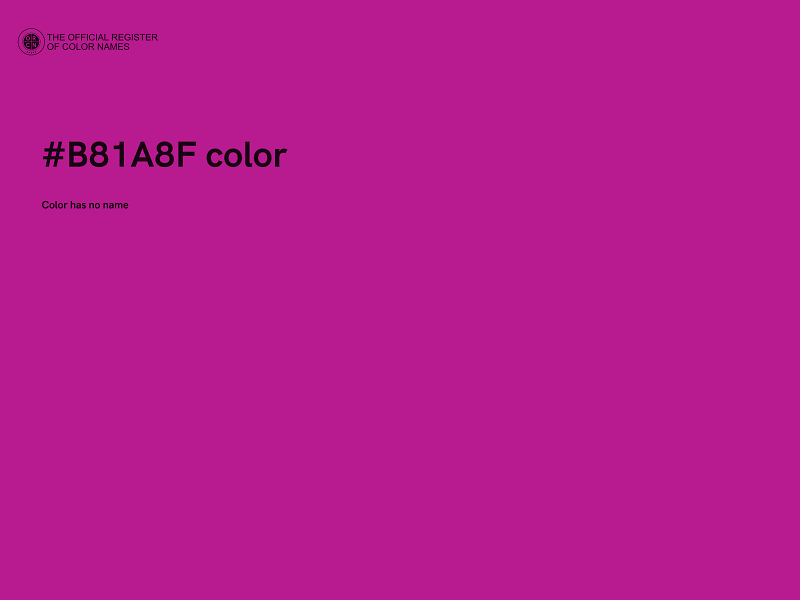 #B81A8F color image