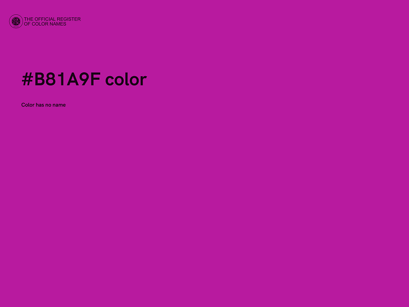 #B81A9F color image