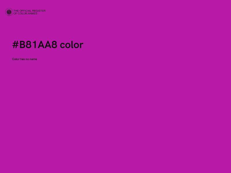 #B81AA8 color image