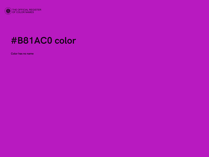 #B81AC0 color image