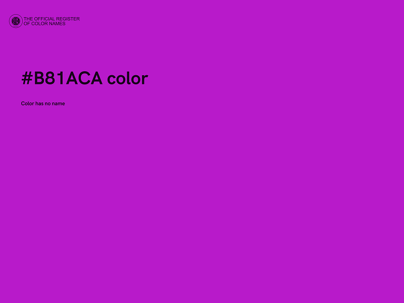 #B81ACA color image