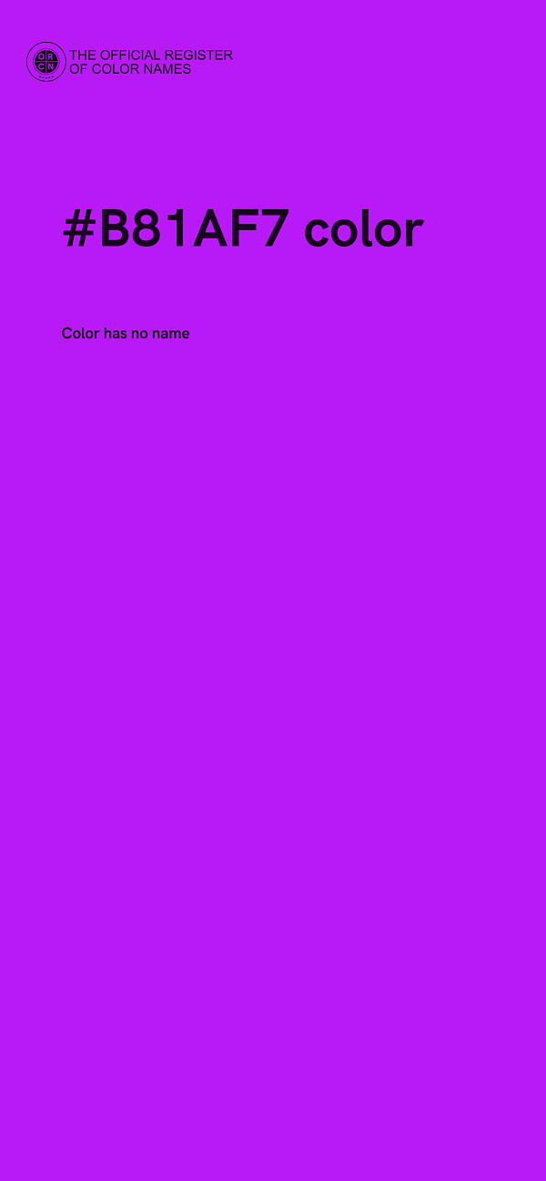 #B81AF7 color image