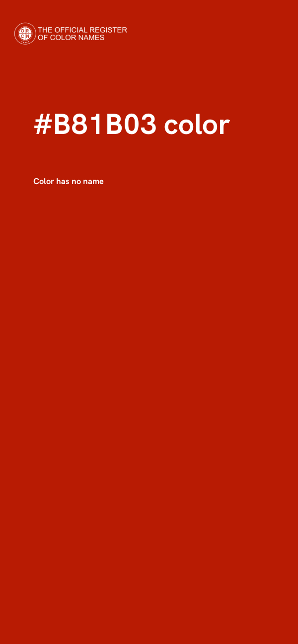 #B81B03 color image
