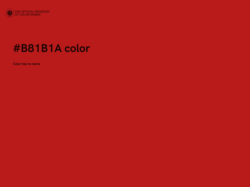 #B81B1A color image