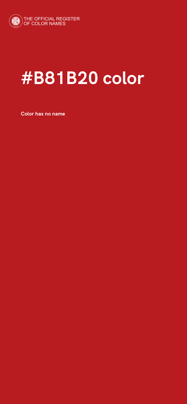 #B81B20 color image