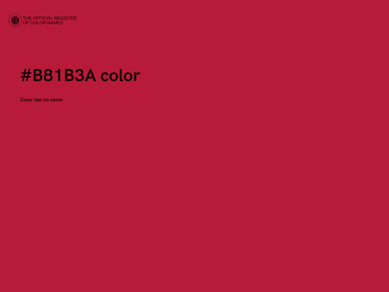 #B81B3A color image