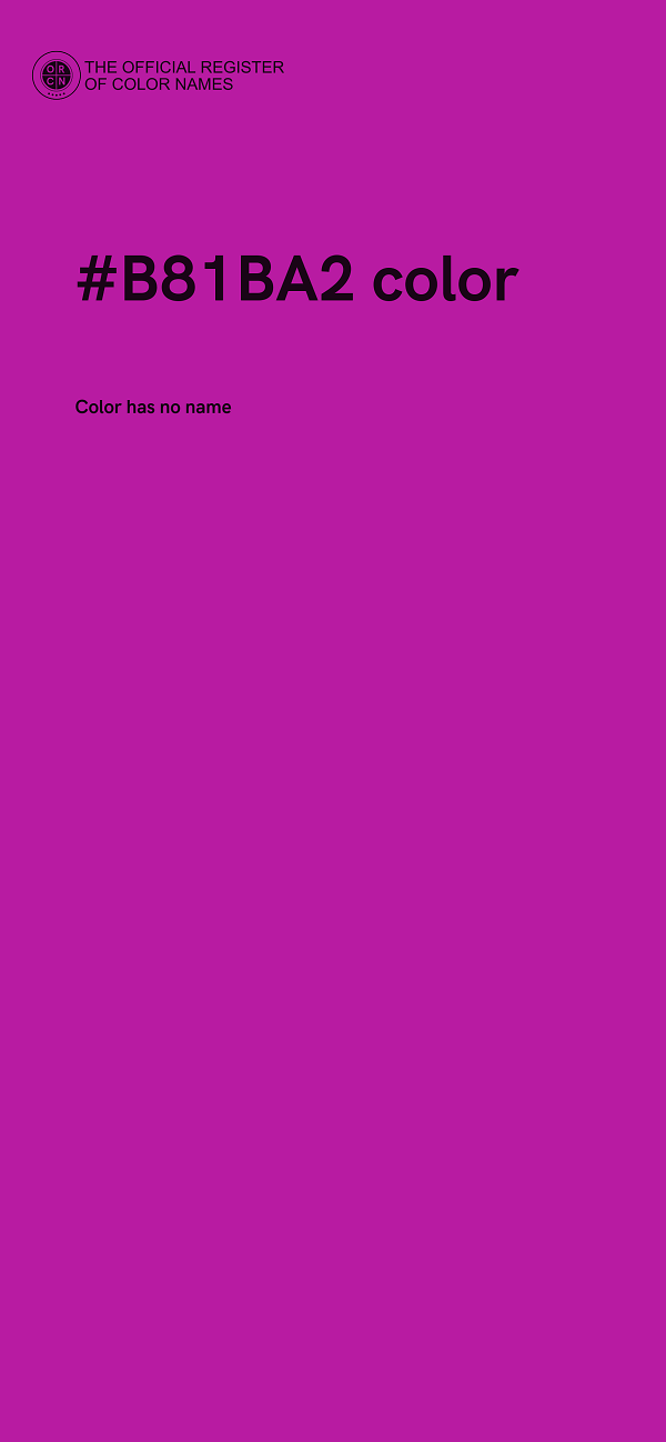 #B81BA2 color image