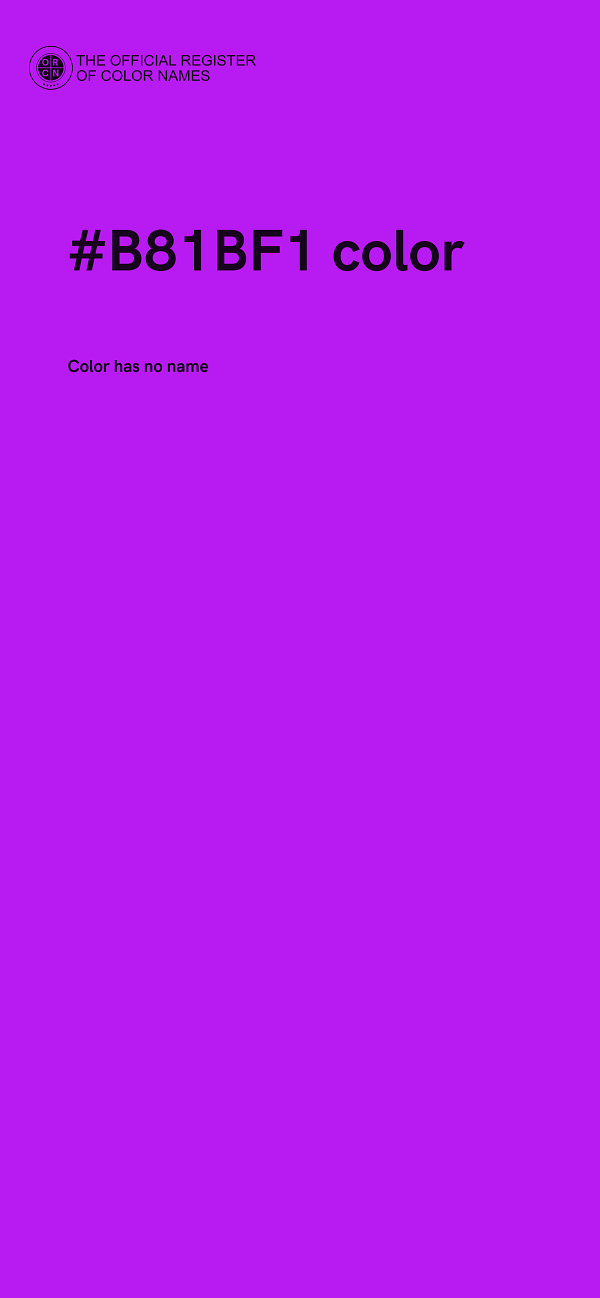 #B81BF1 color image
